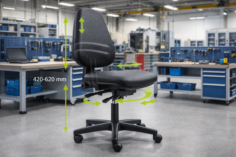 Werkplaats stoelen