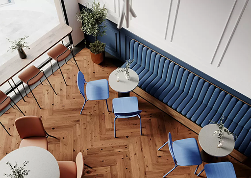 Kantine inrichting Hens stoelen