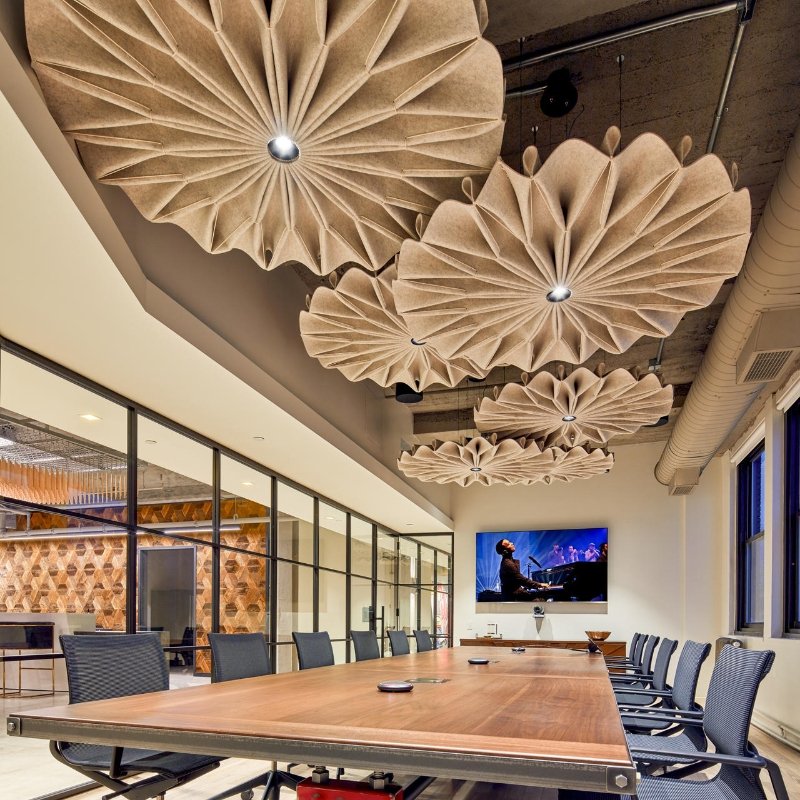 Akoestisch plafond paneel BuzziPleat