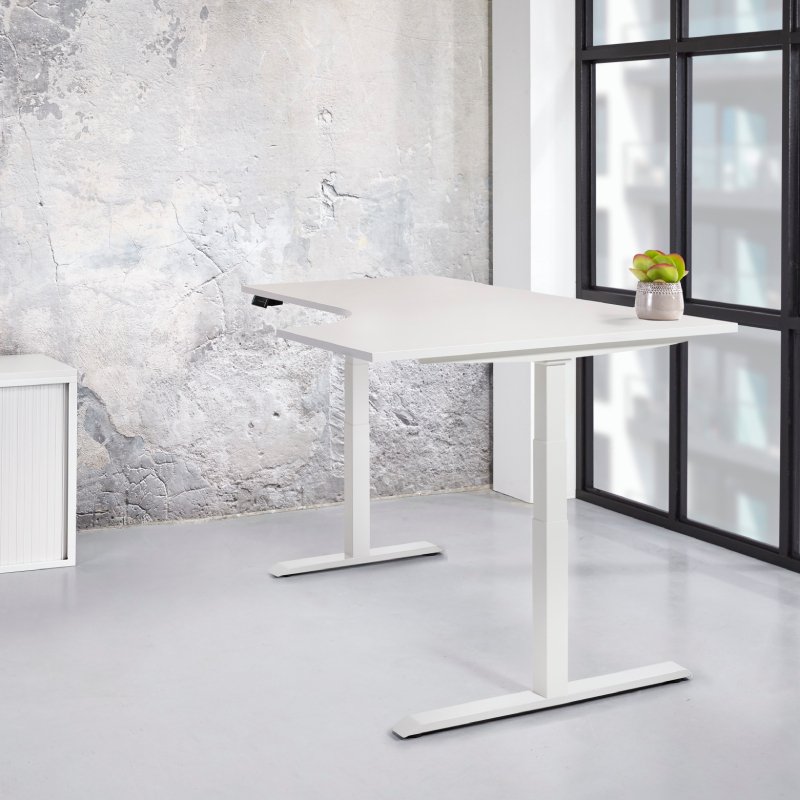 Elektrisch verstelbaar wingbureau XFWING - wit/wit