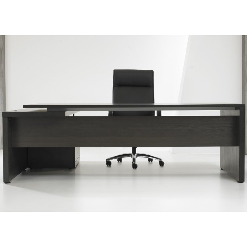 Manager hoekbureau donker eiken