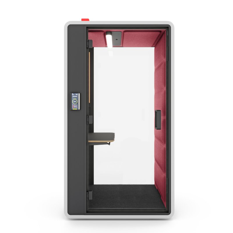 Akoestische telefooncel HushFree S rood