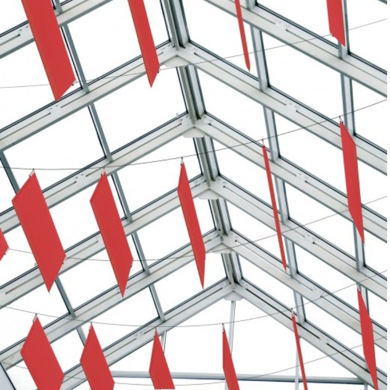 geluidsabsorberende panelen rood