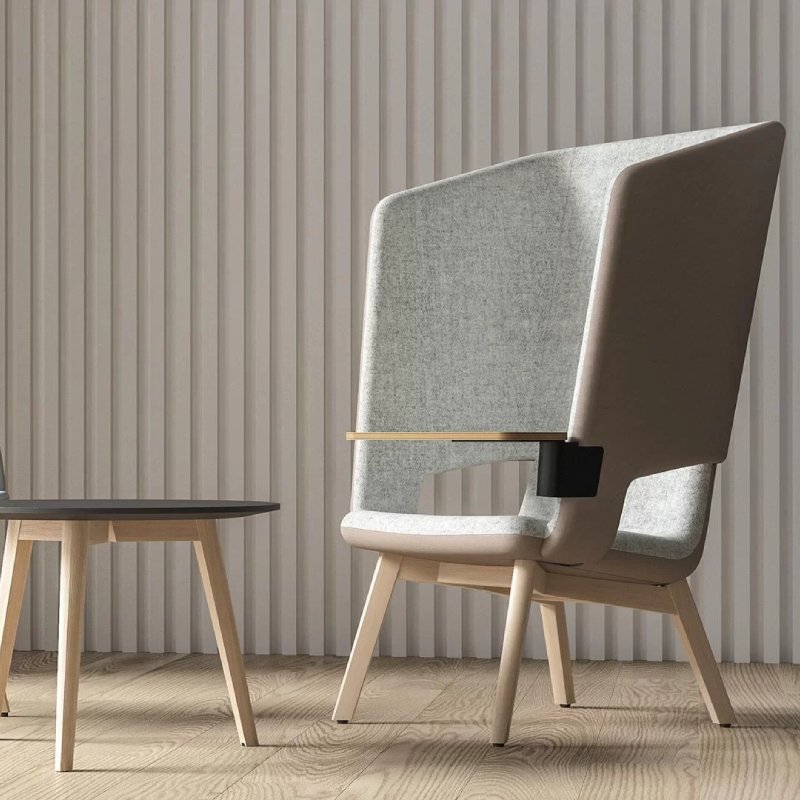 Akoestische stoel Twist&Sit houten frame