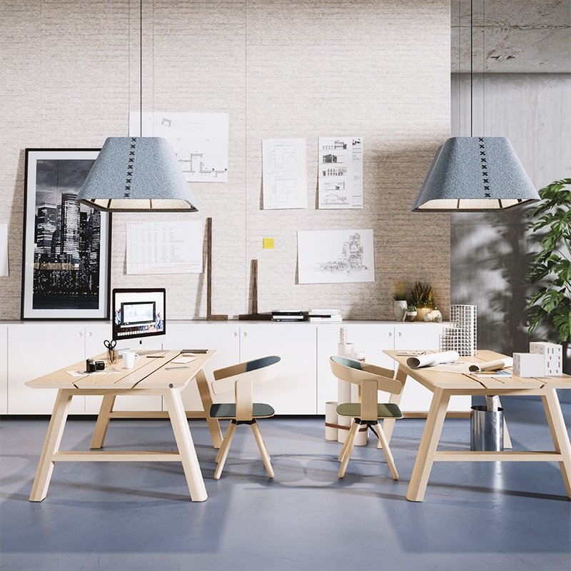 Akoestische XL hanglamp BuzziShade Square