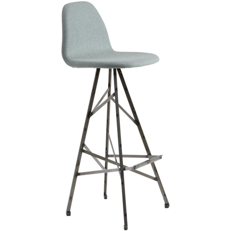 Barkruk Piramide Staal hoge rug