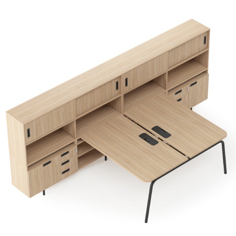 duo kantoortafel met kast