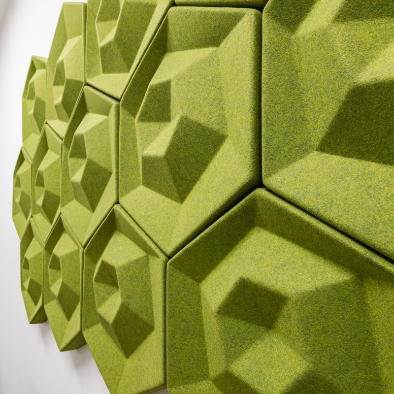 Geluiddempende wanddecoratie