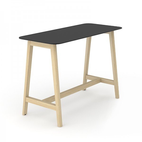 hoge vergadertafel met houten poten