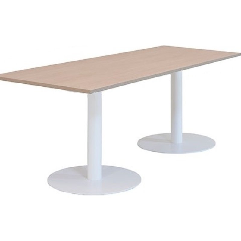 Kolom tafel met 2 ronde voeten