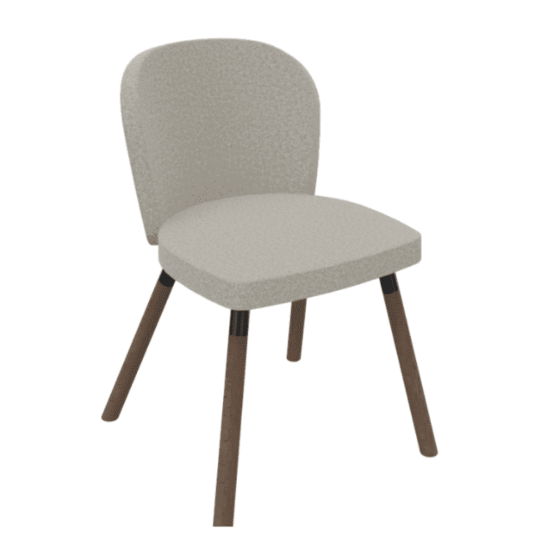 Stoel Rondo 4-poot hout hoge rug