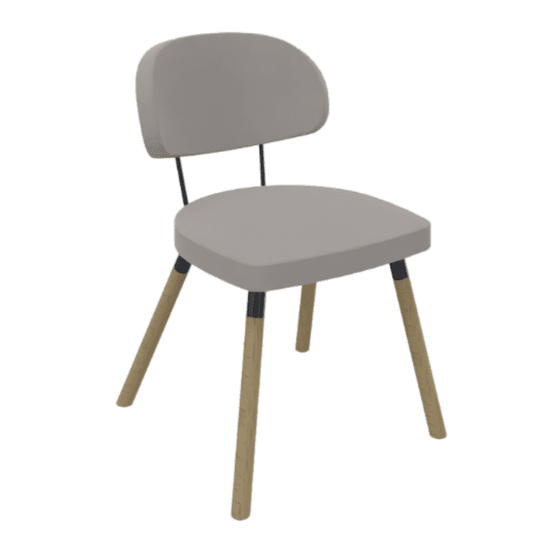 Stoel Rondo 4-poot hout