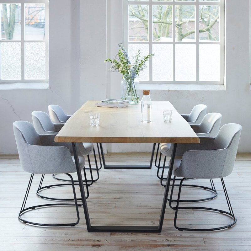 houten vergadertafel