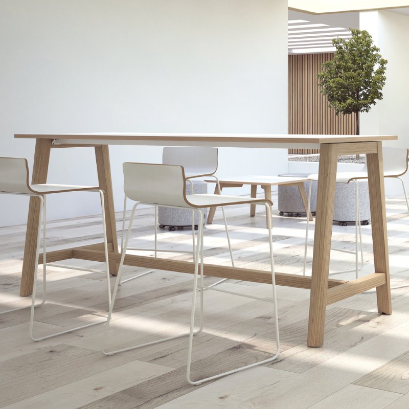 Hoge tafel Nova Wood Melamine 105cm hoog