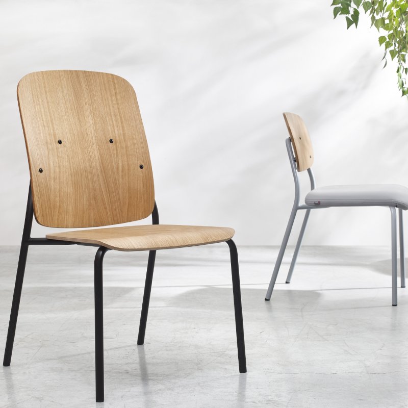 houten bezoekersstoel hens