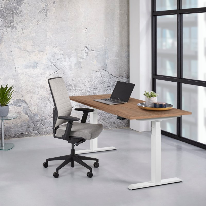 Elektrisch verstelbaar bureau XF3 - Kersen - wit
