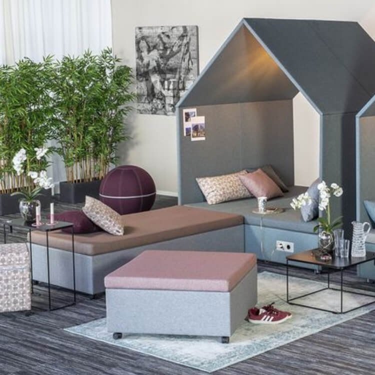 Vierkante lounge bench