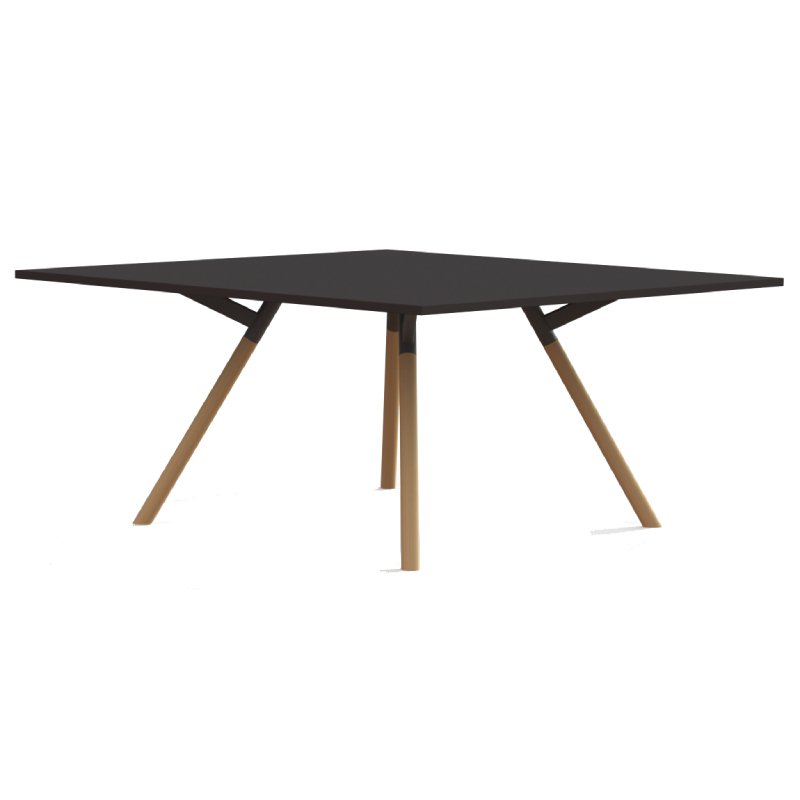 bridge vierkante tafel met houten poten