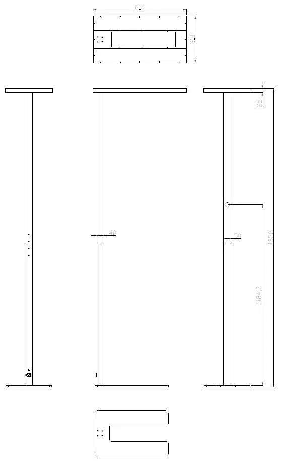 Technische tekening Lamp Inluma 1