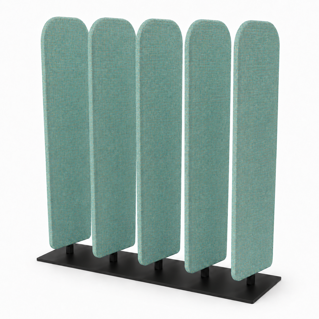 Akoestische lamellen divider met ronde hoeken Large