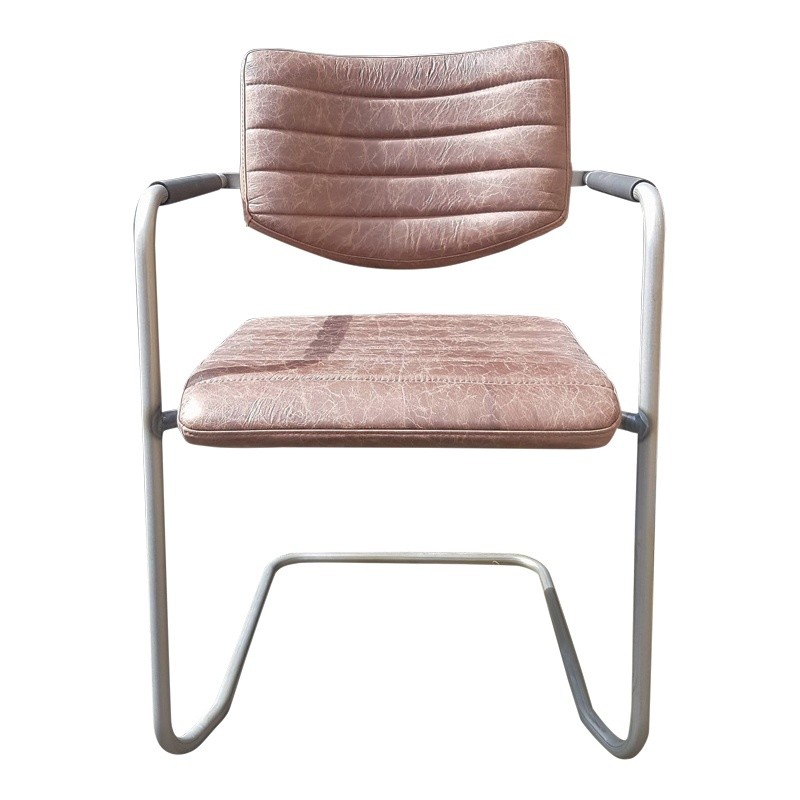 Souvenir invoeren verkoper Vintage lederen Alfa stoel | Luxe vergaderstoel leer MV Kantoor