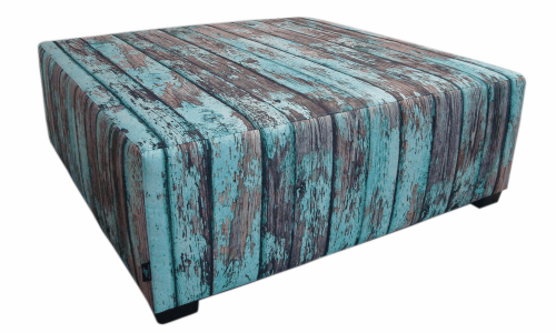 Hocker versleten hout print