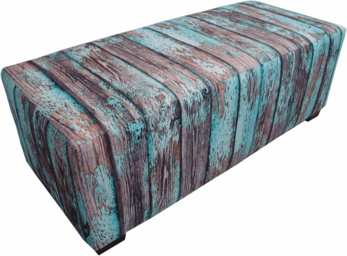 Hocker-versleten hout print