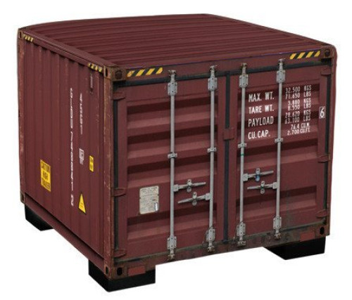 Vierkante hocker container