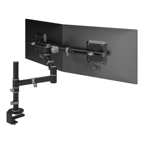 Dubbele monitorarm zwart