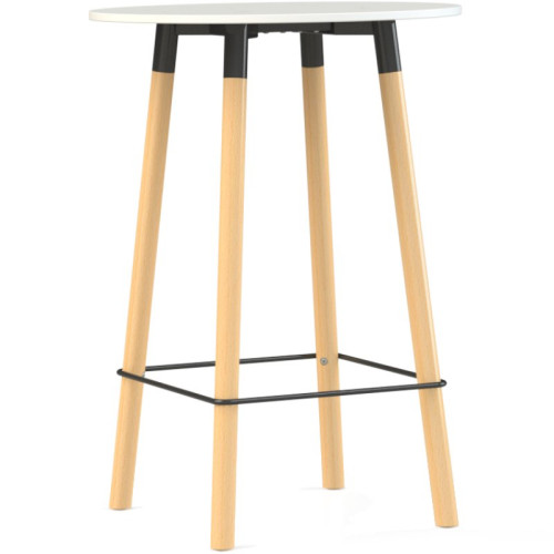 Corner vergadertafel rond 110cm hoog