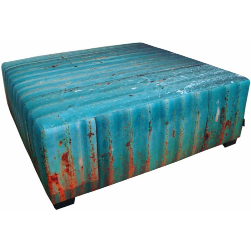 Hocker blauw roest