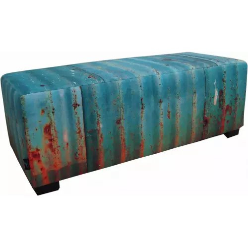 Hocker-zitbank blauw roest 