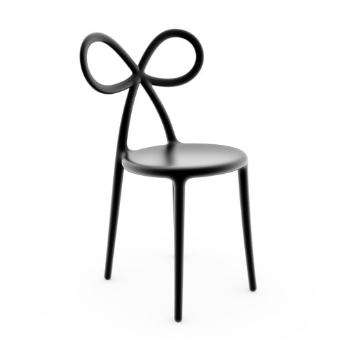 Kunststof ribbon chair - zwart