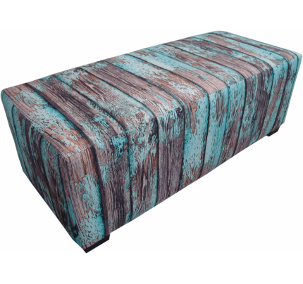 Hocker-versleten hout print