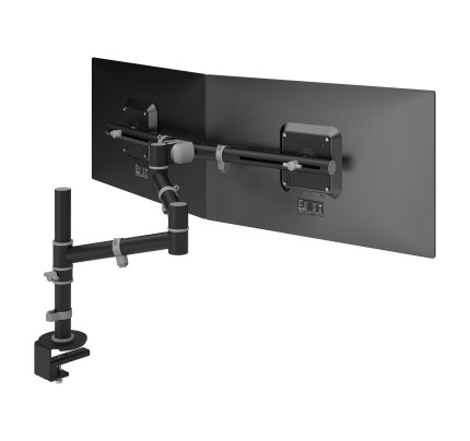 Dubbele monitorarm zwart