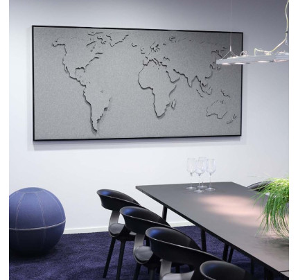 Akoestische Wereldkaart Tell - Us 240x120cm