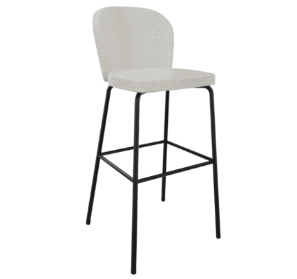 Kruk Rondo 4-poot metaal hoge rug