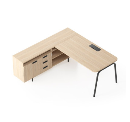 Round hoekbureau met kast DBK001/2