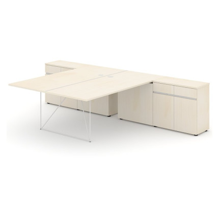 duo bureau met kast