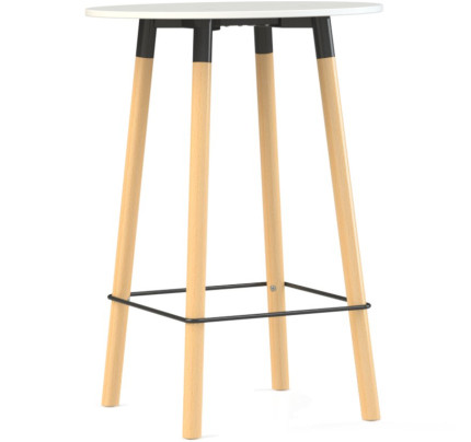 Corner vergadertafel rond 110cm hoog