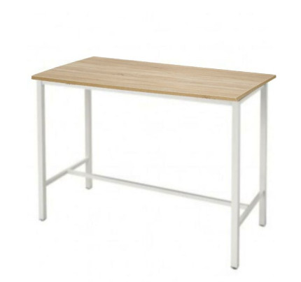 Hoge tafel met wit onderstel