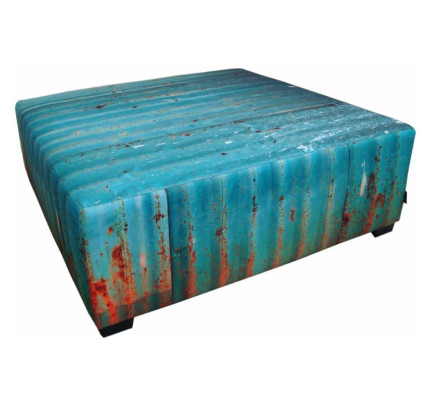 Hocker blauw roest 