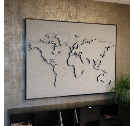 Akoestische Wereldkaart Tell - Us 160x120cm