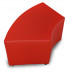 Hocker curved rond rood