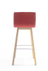 Barkruk Orte Wood Rood Achterkant