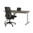 Quick bureau aluminium met logan eik