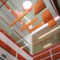Akoestisch plafondpanelen oranje