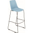 Hoge kruk H100 met sledeframe blauw