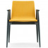 Gele gestoffeerde stoel