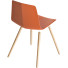stratos stoel houten frame oranje